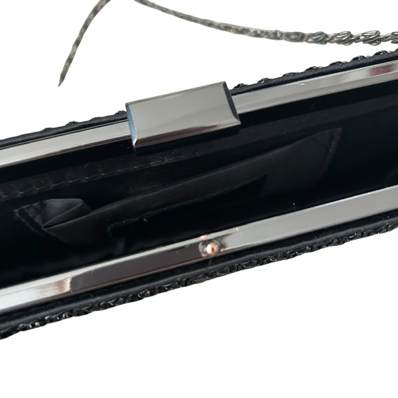 Black Clutch Bag by Jessica McClintock vintage 80s - Picture 2 of 8